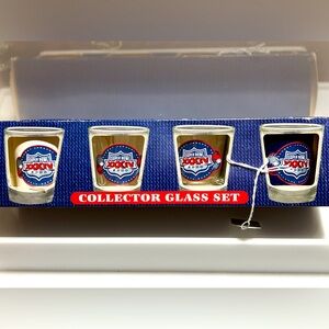 Hunter’s Super Bowl XXXIV Collectors set of shot glasses NEW